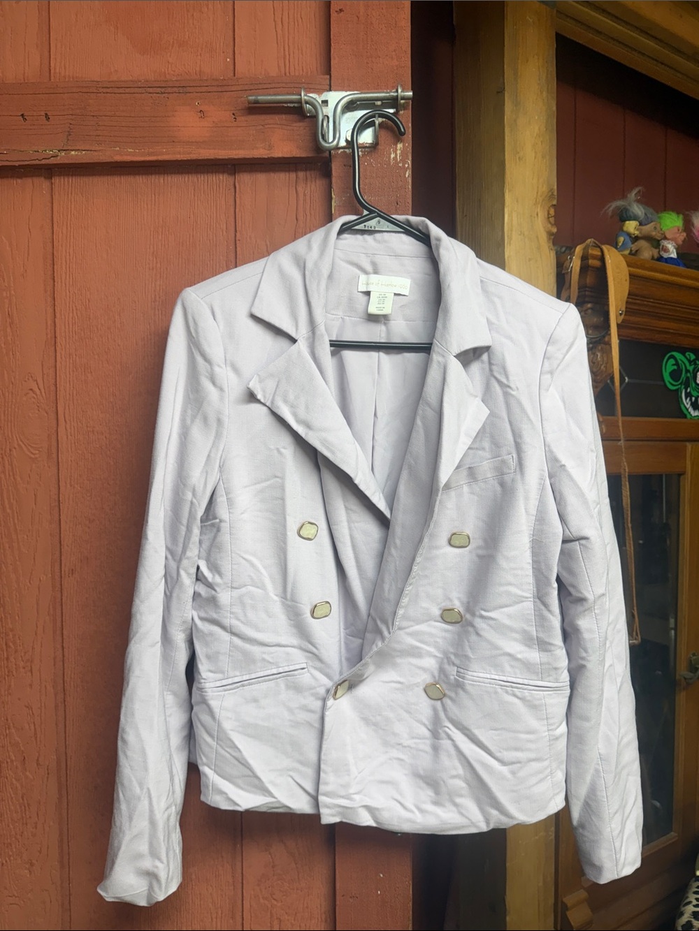 House of Harlow 1960 Light Lavender Double-Breasted Blazer